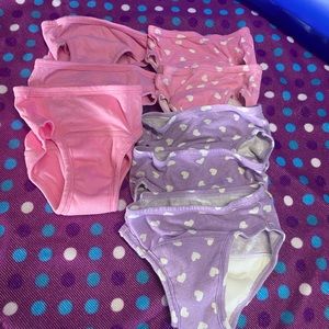 8 Pair 2T Girls Fruit of the Loom Training Panties